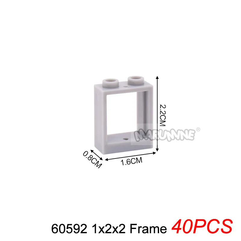Marumine Window and Door Building Blocks | Compatible City House Parts Set lifestyle view