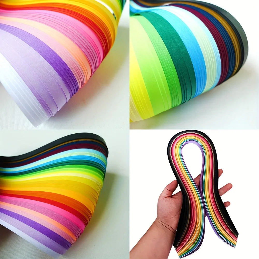 36 Colors Paper Strips Set | Rainbow Craft Paper for DIY Art Projects additional angle