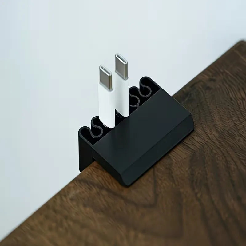 1pcs 3D Printed Desk Cable Organizer Clip – Multi-Slot USB Cord Holder, Edge Manageme lifestyle view