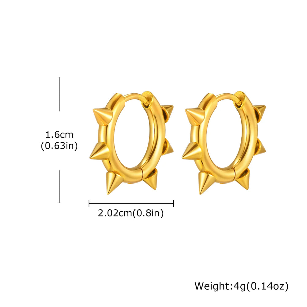 Stainless Steel Rivet Hoop Earrings for Men | Waterproof and Hypoallergenic Circle Ea lifestyle view