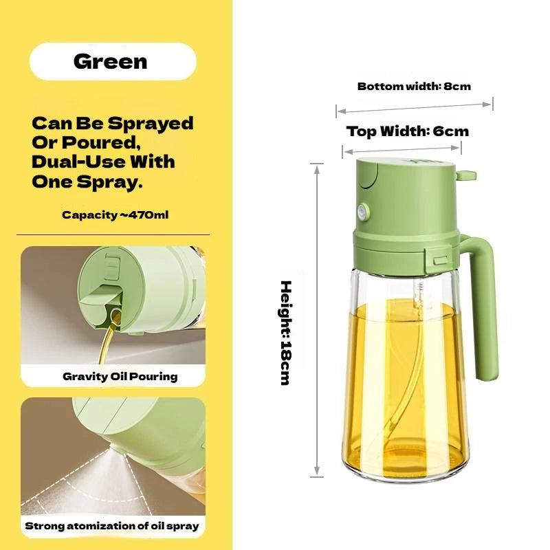 2 in 1 Oil Sprayer and Dispenser Bottle | Cooking Oil Spray Bottle for BBQ, Air Fryer lifestyle view