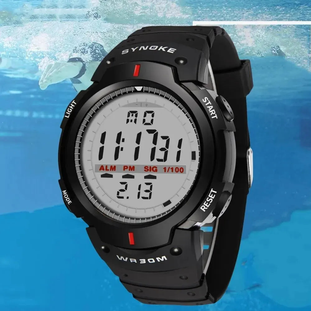 SYNOKE Men Electronic Watch Sports For Men Waterproof Luminous Multi Function Outdoor Mo detail view