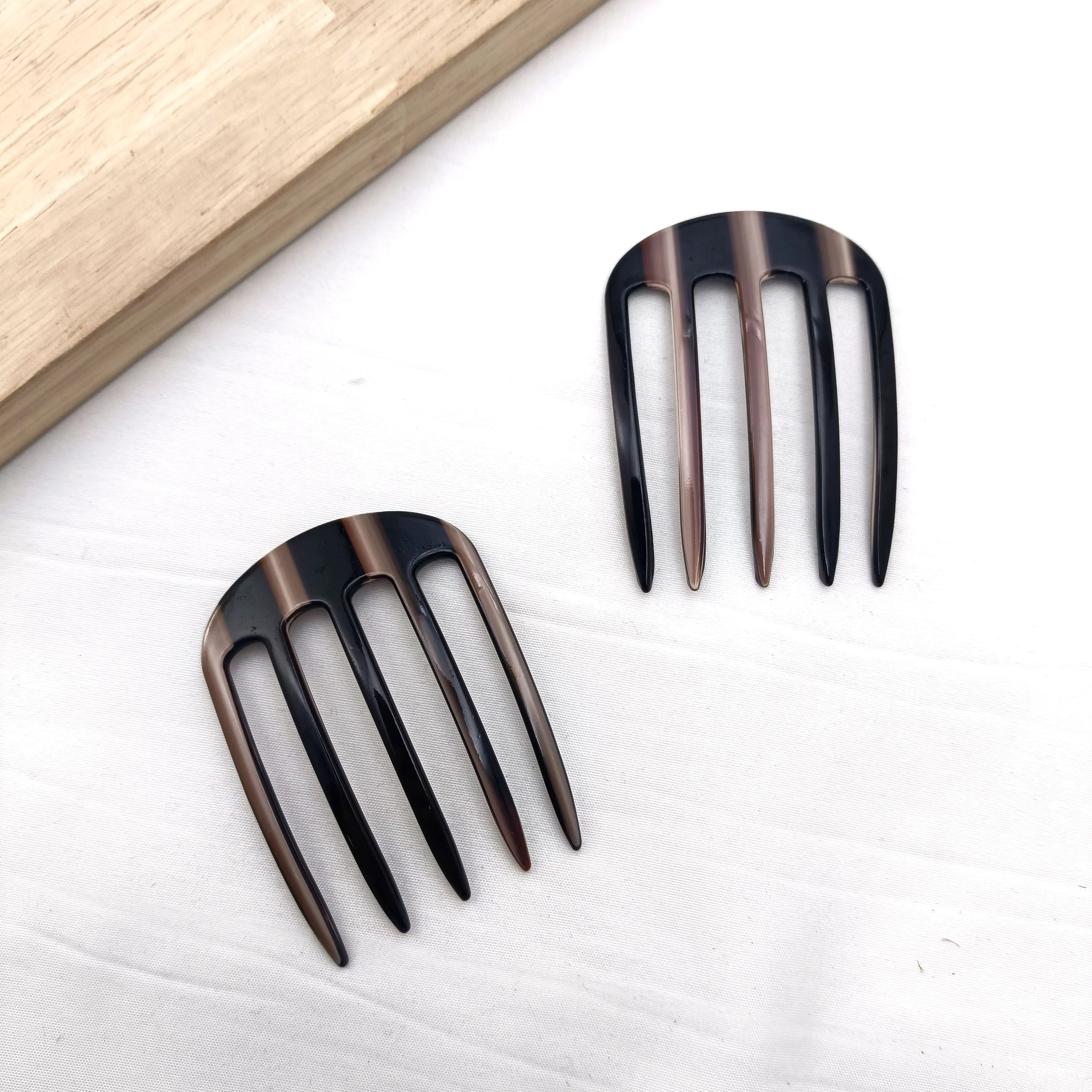 1/2/3 PCS Acetic Acid Hair Forks Five Teeth Hair Sticks U-Shape Hair Comb Bun Hairp additional angle