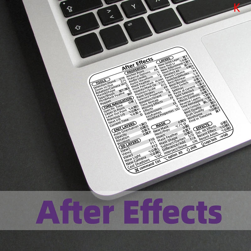Windows PC Keyboard Shortcut Sticker | Reference Guide for Laptop Desktop lifestyle view