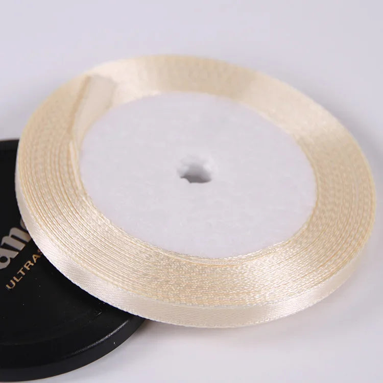 22 Meters/Roll 6mm Silk Satin Ribbons Christmas Halloween Birthday Party Gift Wrapping R detail view