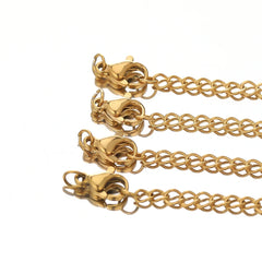 10pcs Stainless Steel Extension Chains with Lobster Clasps | DIY Jewelry Findings close-up view