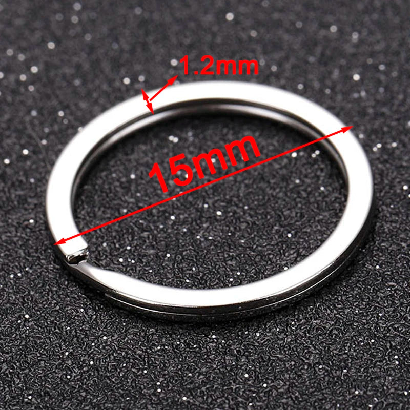 20pcs Metal Split Jump Rings Metal Hooks for DIY Keychain Pendant Making Accessory alternate view