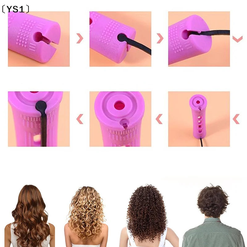 〔YS1〕12pcs Hair Perm Rods Short Cold Wave Rods Hair Curler No Heat Perming Rods Hair lifestyle view