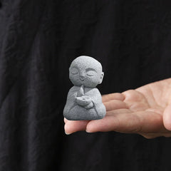 Jizo Monk Incense Holder | Zen Aromatherapy Decor alternate view