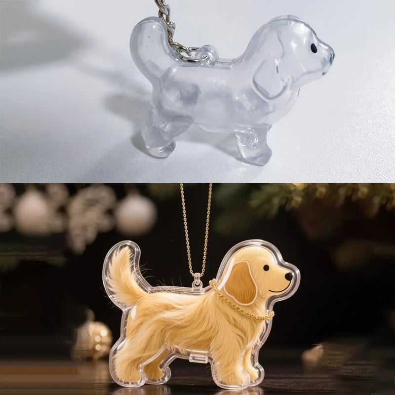 New Clear Puppy Hair Memorial Keepsake Capsule Pet's Dog Fur Container DIY Pendant additional angle