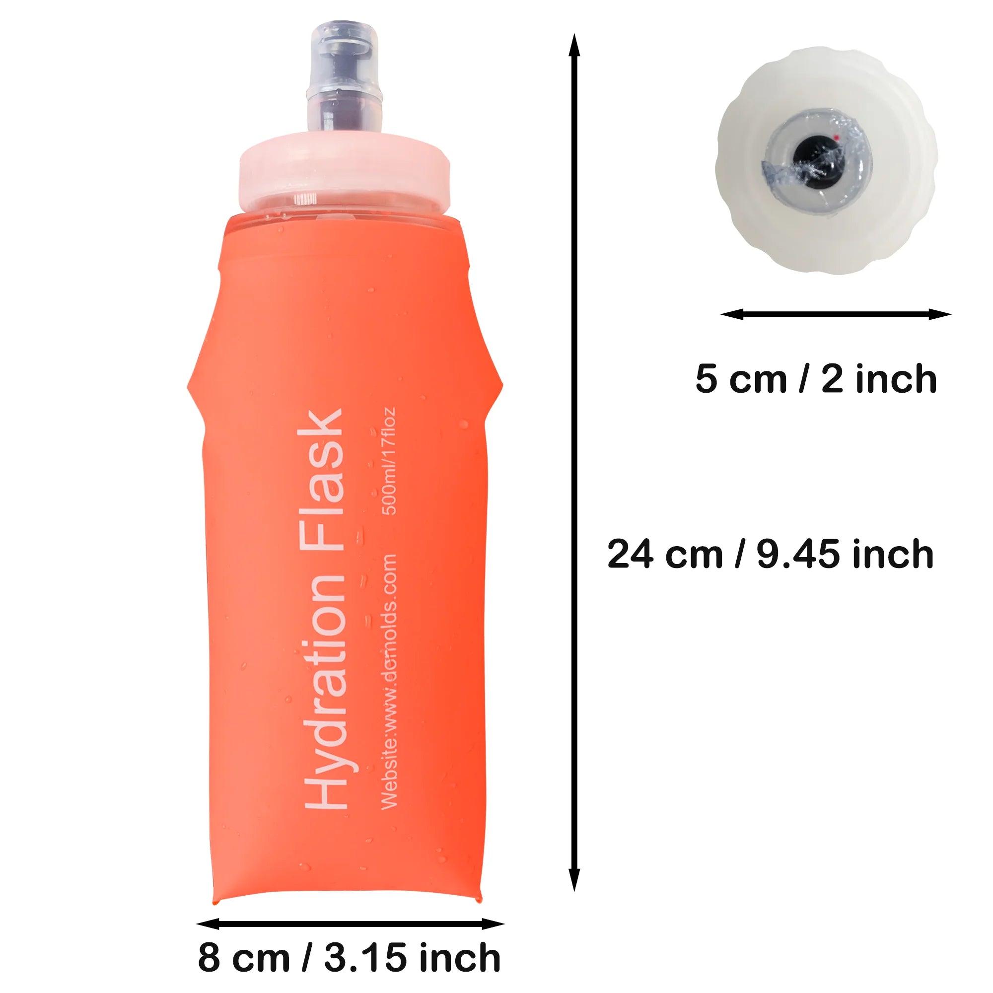 150ML 250ML 500ML TPU Outdoor Sport Bottle Folding Soft Flask Portable Water Bottle Fo close-up view