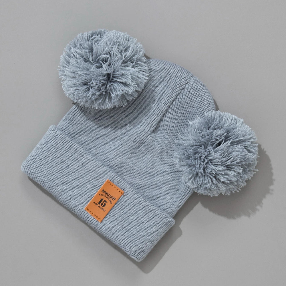 Baby Knit Pom Pom Hat | Warm Winter Cap for Toddlers detail view
