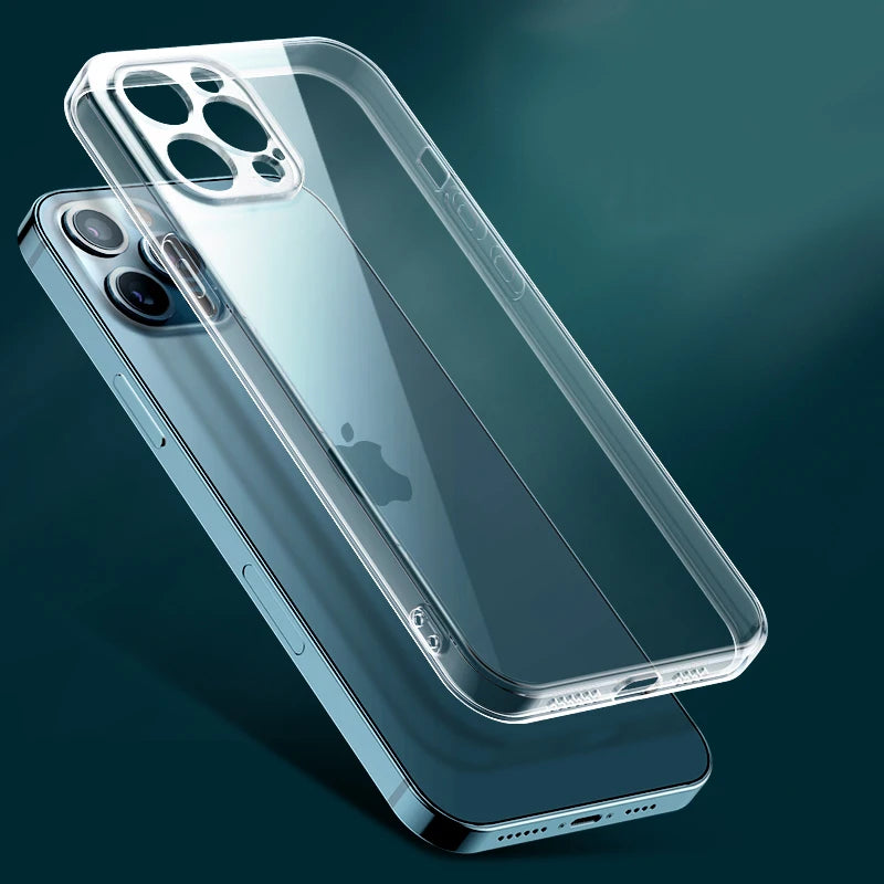 Ultra Thin Clear Phone Case For iPhone 11 12 13 14 15 16 17 18 Pro X XR XS Max Mini additional angle