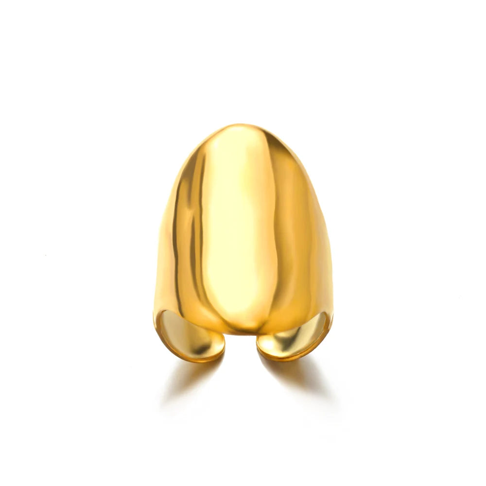 316L Stainless Steel Rings for Women Gold Color Never Fade Luxury Classic rings weddi alternate view