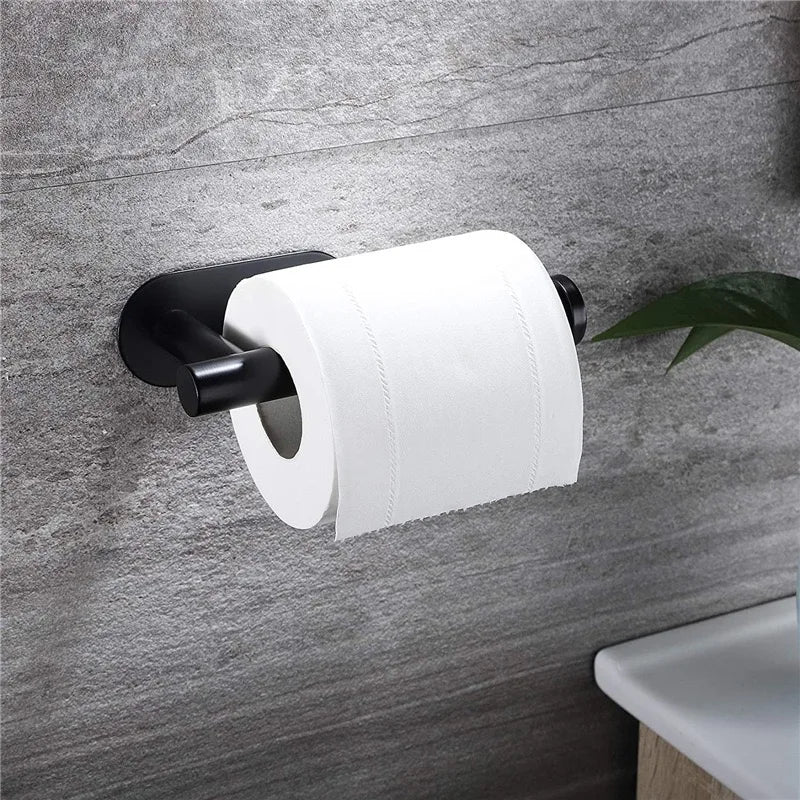 Kitchen Paper Towel Holder Adhesive Tissue Hanger Toilet Roll Paper Dispenser Cabinet close-up view