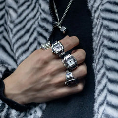 Roman Numeral Punk Gothic Finger Clock Jewelry