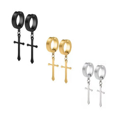2Pcs Crystal Strong Magnetic Ear Stud Clip Earrings for Men and Women, Punk Round Zircon detail view
