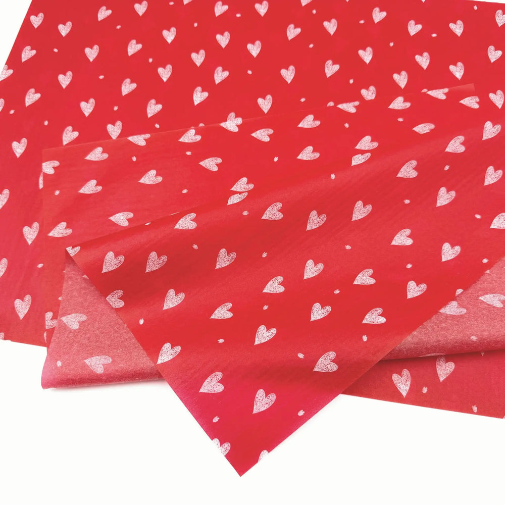 30Pcs Valentine's Day Red Parchment Paper Sheets | 5 Style Choices for Gift Wrapping lifestyle view