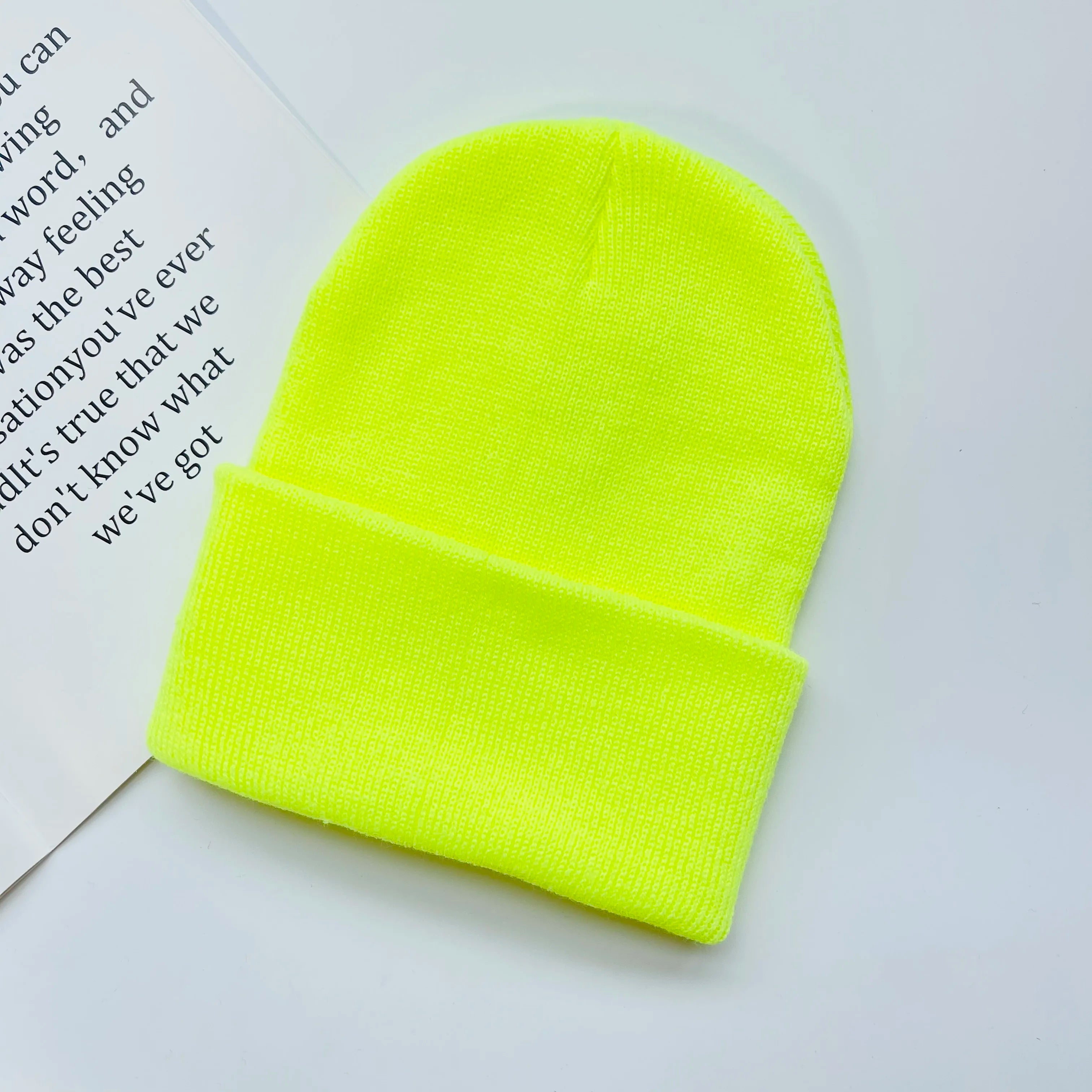 MLFO Colorful Knit Beanie with Ear Flaps | Unisex Winter Hat close-up view