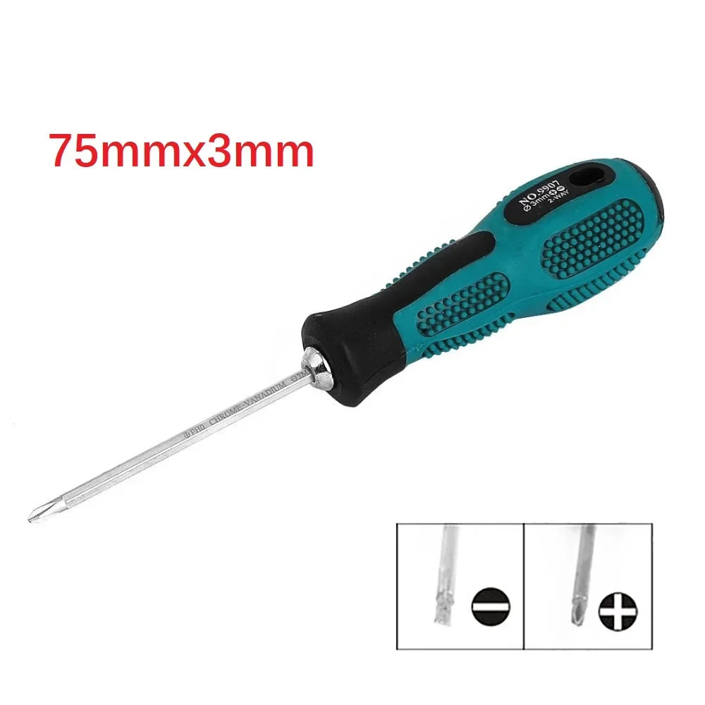 Dual-use Slotted Cross Screwdriver Handle | 3x75mm Bolt Driver Set