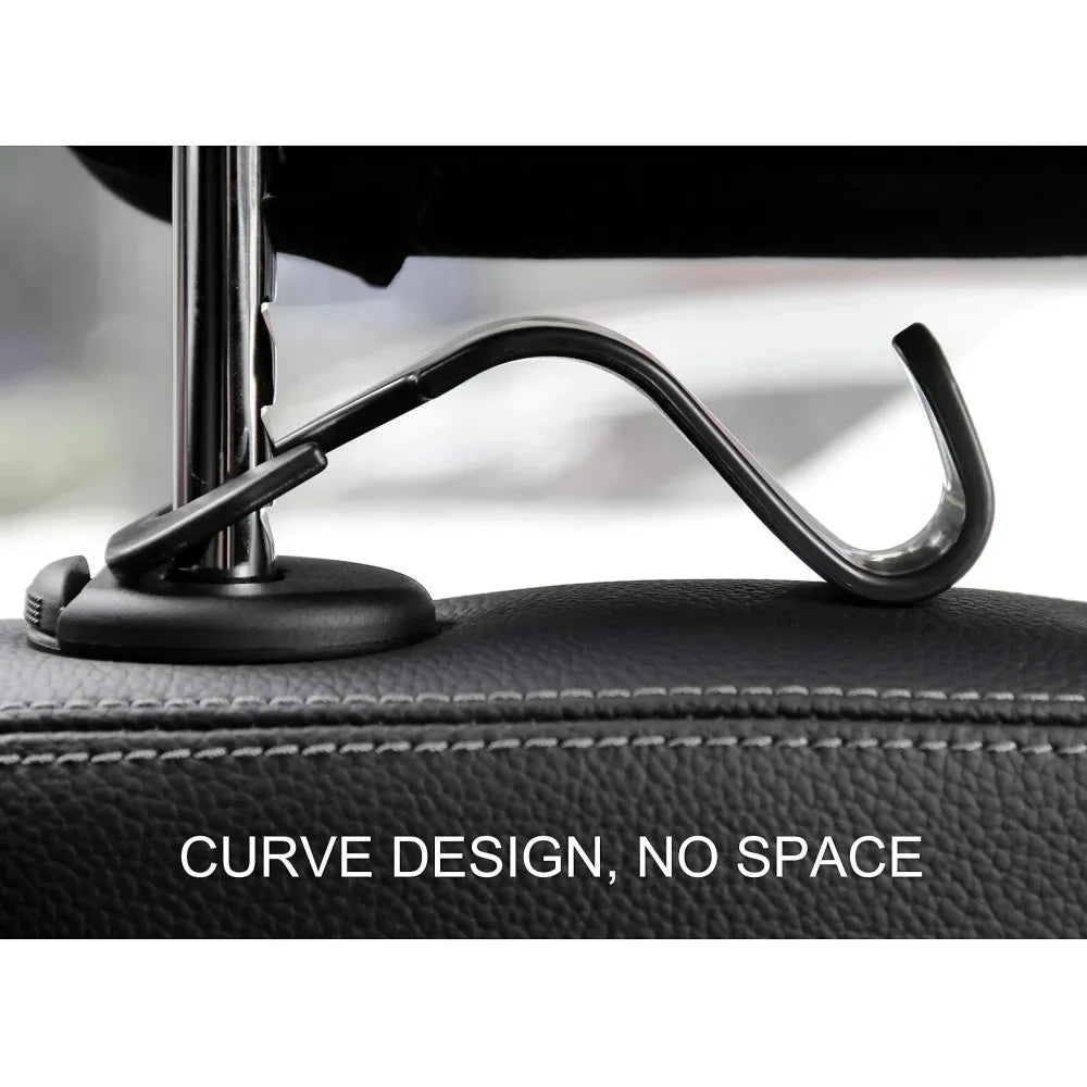 Car Seat Headrest Hooks Back Seat Organizer ABS 8 Pcs close-up view