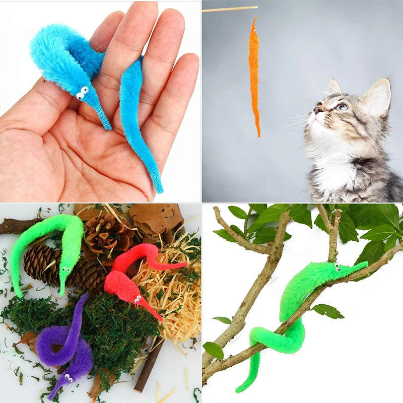 15Pcs Funny Gifts for Children Fuzzy Worm Magic Caterpillar Birthday Party Magic Show close-up view