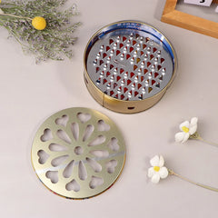 Mosquito Coil Holder with Lid and Handle | Fireproof Insect Repellent Burner close-up view