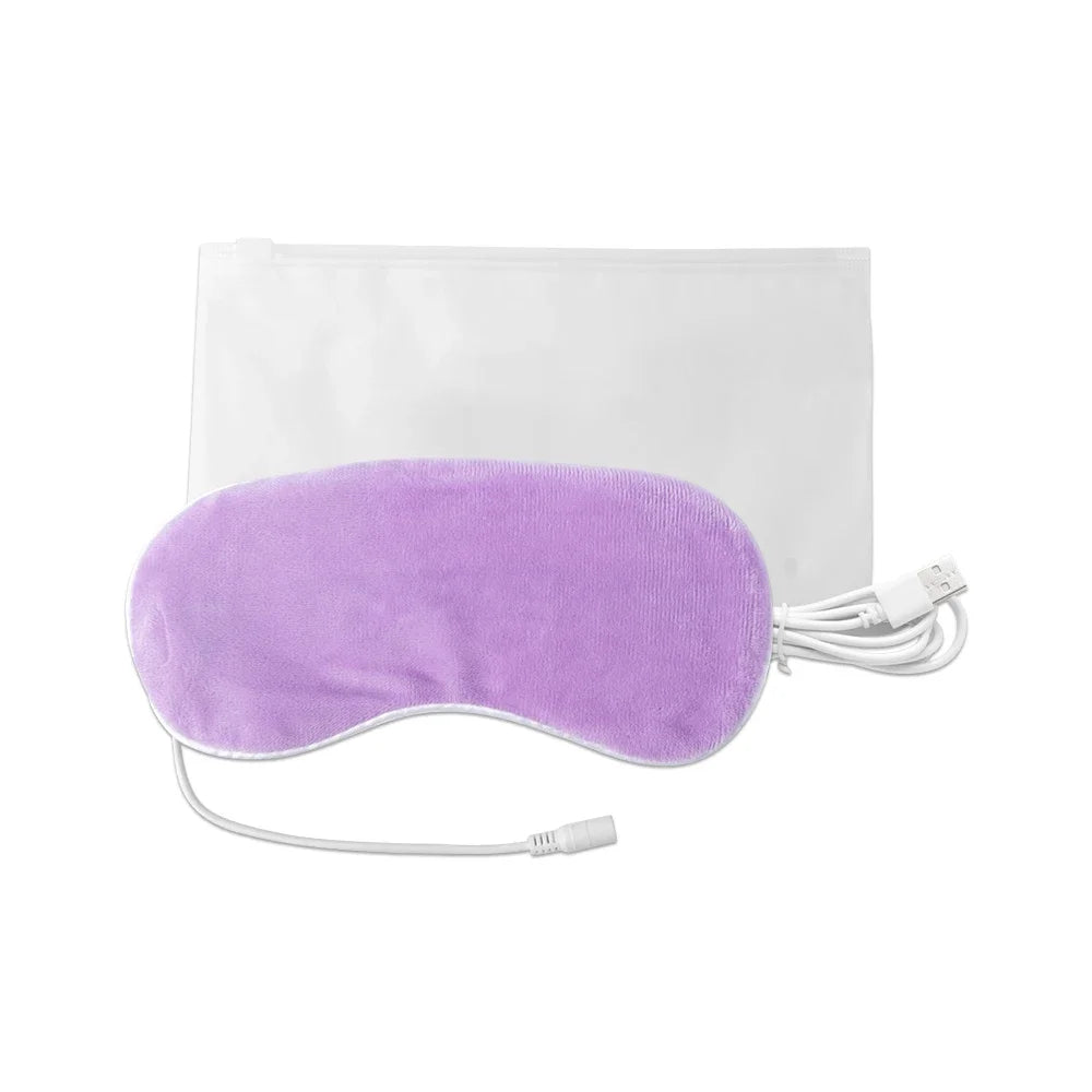 USB Heating Eye Mask | Hot Compress Sleep Eye Patch for Fatigue Relief additional angle