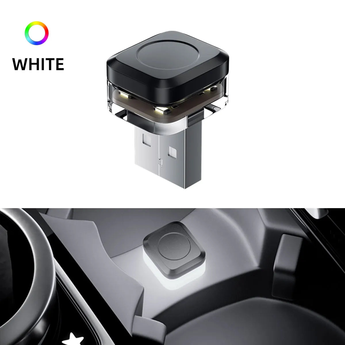 Mini USB LED Car Atmosphere Light | Universal Ambient Decorative Lamp alternate view