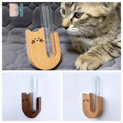Transparent Glass Cat Whisker Jar Pet Hair Holder Refrigerator Magnet Decor Memorial alternate view