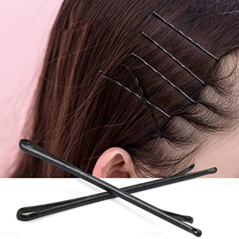 Black Hairpins Barrette for Women Hair Clip Lady Bobby Pins Invisible Wave Curly Brid alternate view