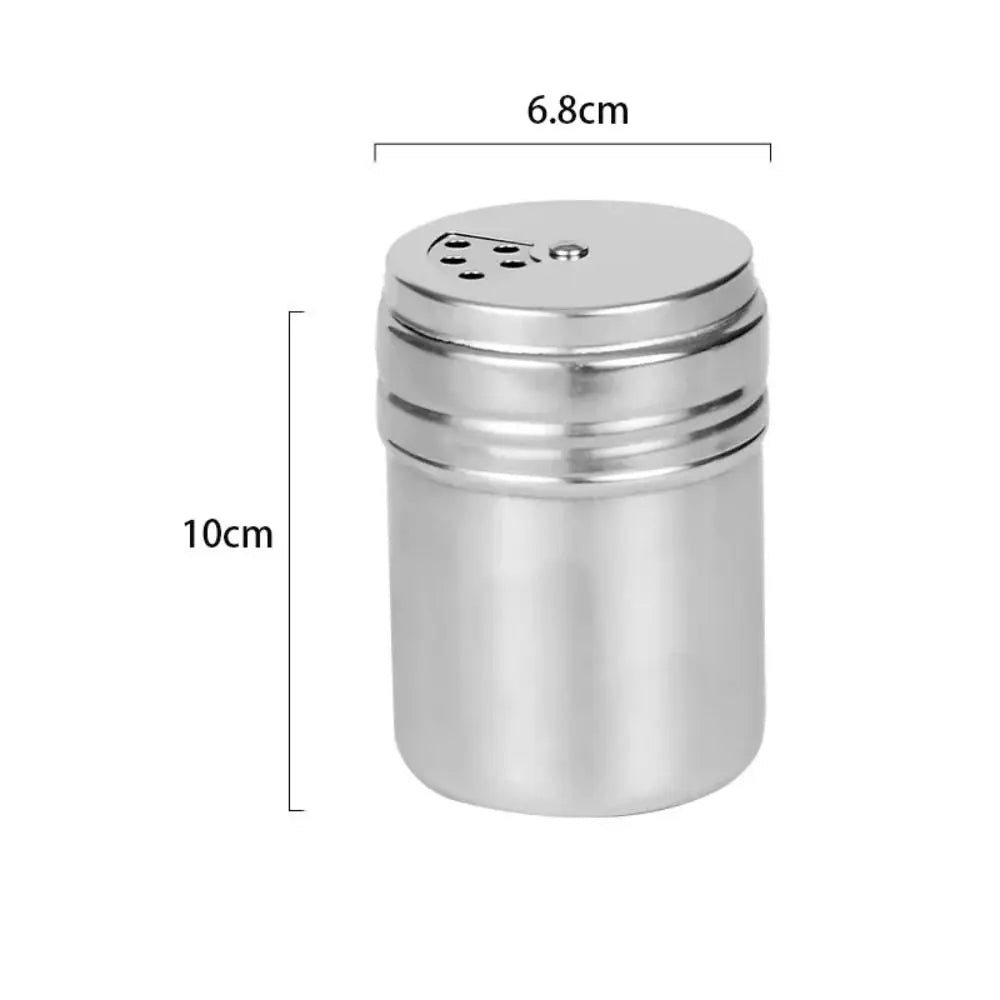 Multi-purpose Stainless Steel Seasoning Jar Salt Sugar Bottle Rotating Cover Spice Pepper Shaker Spice Jar Kitchen Gadgets