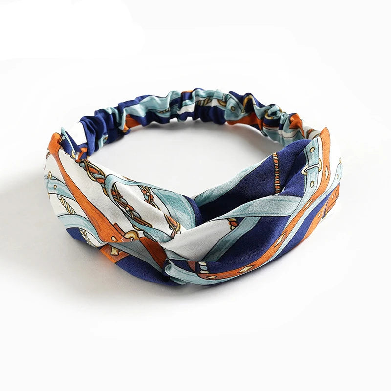 Fashion Bohemian Style Hair Bands Elastic Yoga Headband Women Headwear Print Vintage lifestyle view