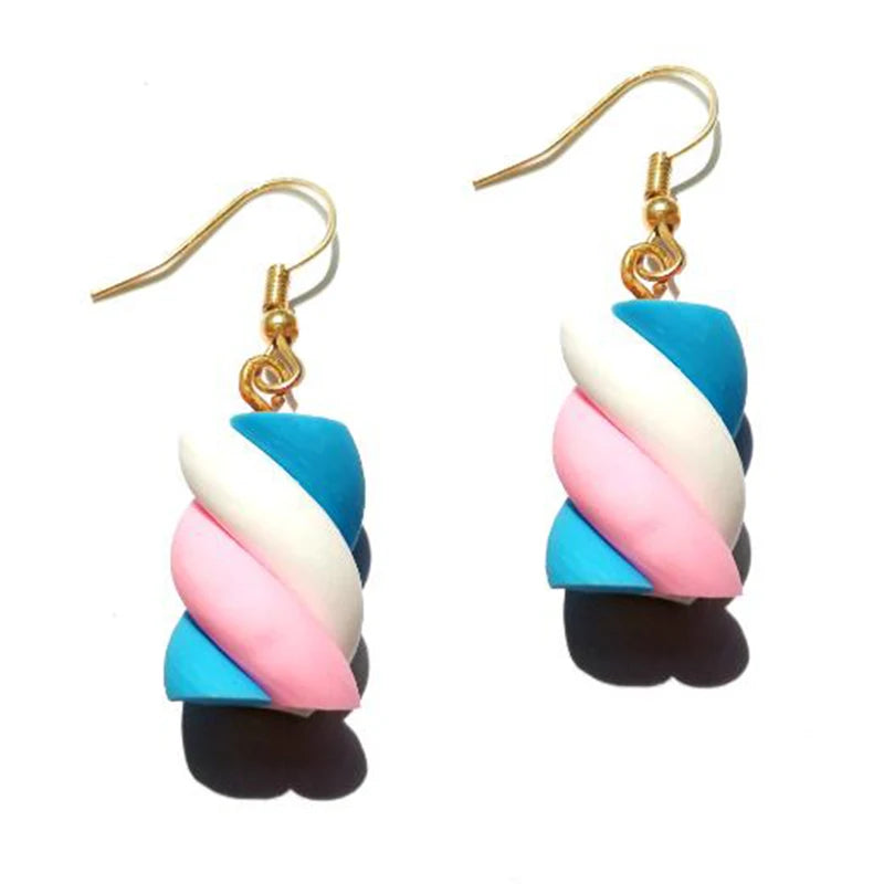 Food Drop Earrings Hamburger Pizza Chicken Leg Candy Bottle Resin