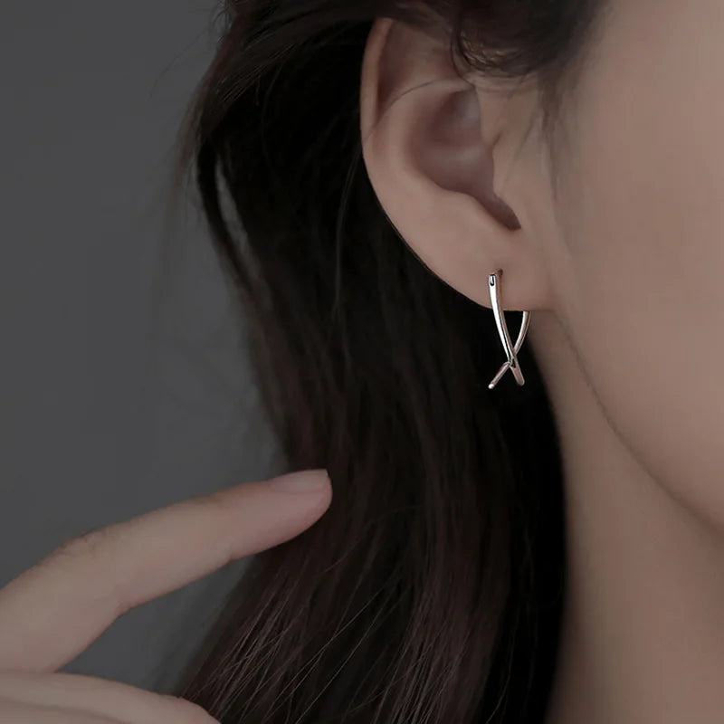 Trendy Jewelry Simply Earrings Unique Geometry Earrings For Women Gift Earings Fashion J detail view