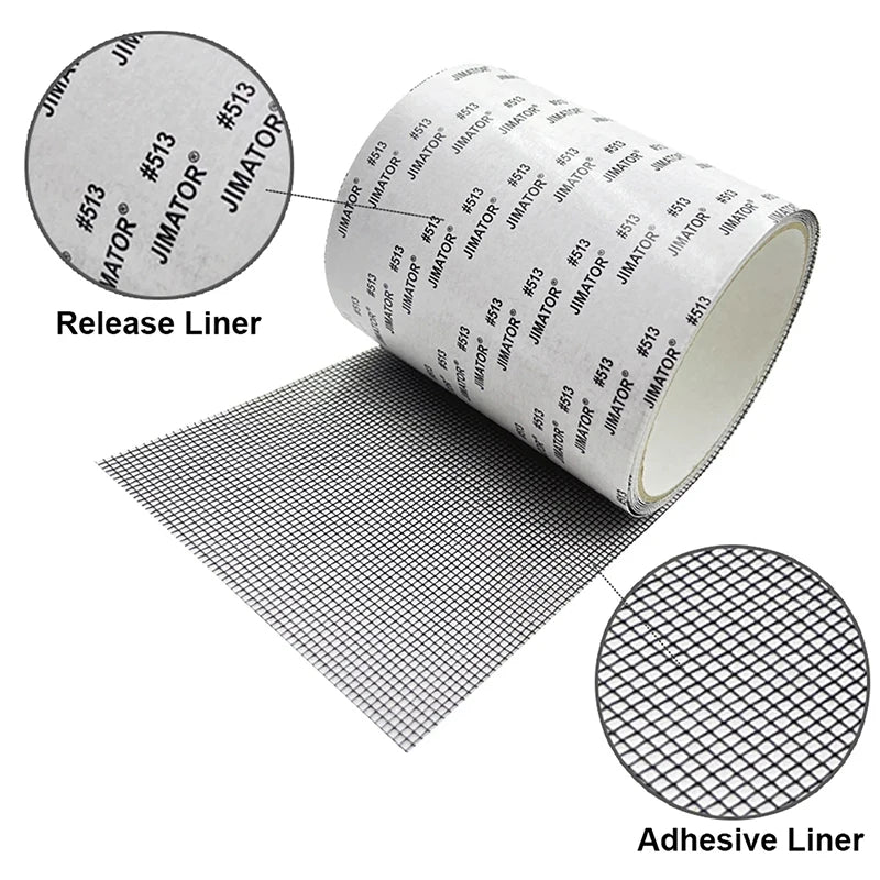 Window Mosquito Net Repair Tape | Self-Adhesive Screen Patch for Broken Holes close-up view
