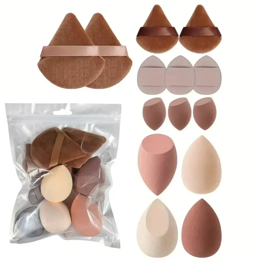 14PCS Makeup Sponge Set | Foundation Blender & Powder Puff Kit detail view