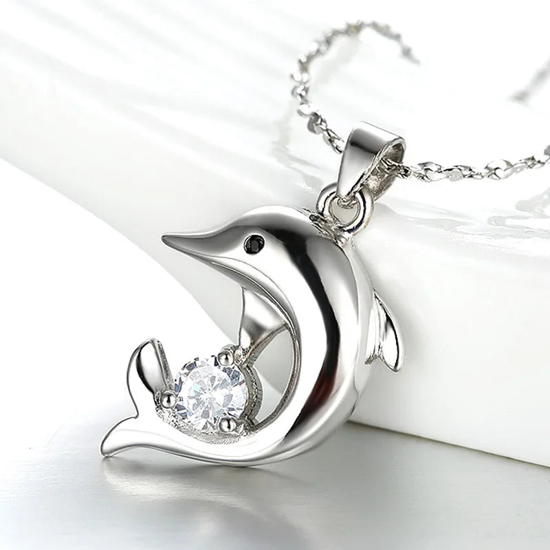 925 Sterling Silver 18k Gold Plated Necklace Single Sparkling Zircon Clavicle Chain for Women Weddin