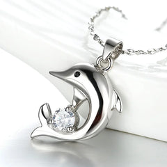 925 Sterling Silver 18k Gold Plated Necklace Single Sparkling Zircon Clavicle Chain for Women Weddin