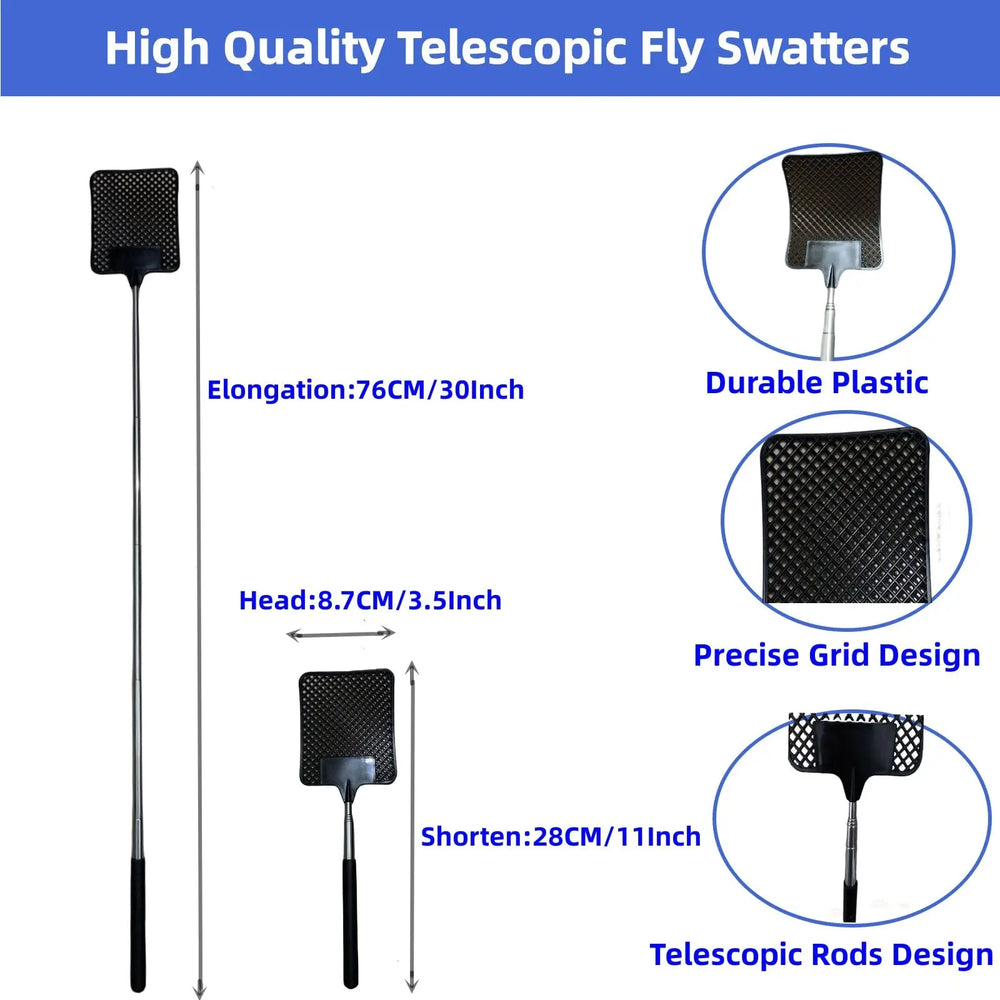 Extendable Fly Swatter | Mosquito Swatter with Stainless Steel Handle lifestyle view