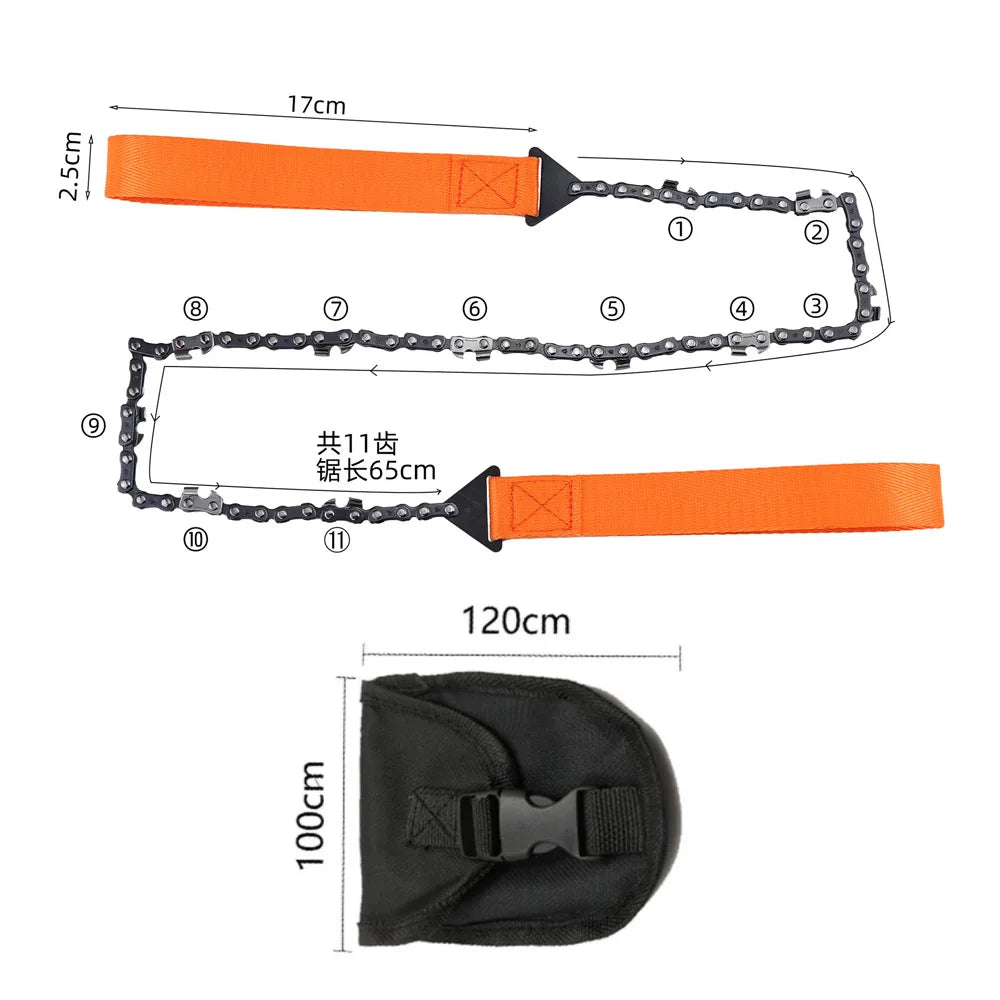 Portable Hand-Drawn Wire Saw | Outdoor Survival Chain Saw Tool detail view