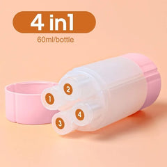 4-in-1 Leak-Proof Bottle 4 * 60ml for Travel Gym Camping Carry-On Travel Size Toiletr alternate view