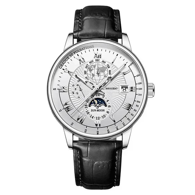 2026 Luxury Men's Sport Watch | Waterproof Luminous Leather Quartz Wristwatch lifestyle view