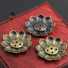 Metal Zen Lotus Buddha Incense Burner | Decorative Incense Stick Holder for Office and Home