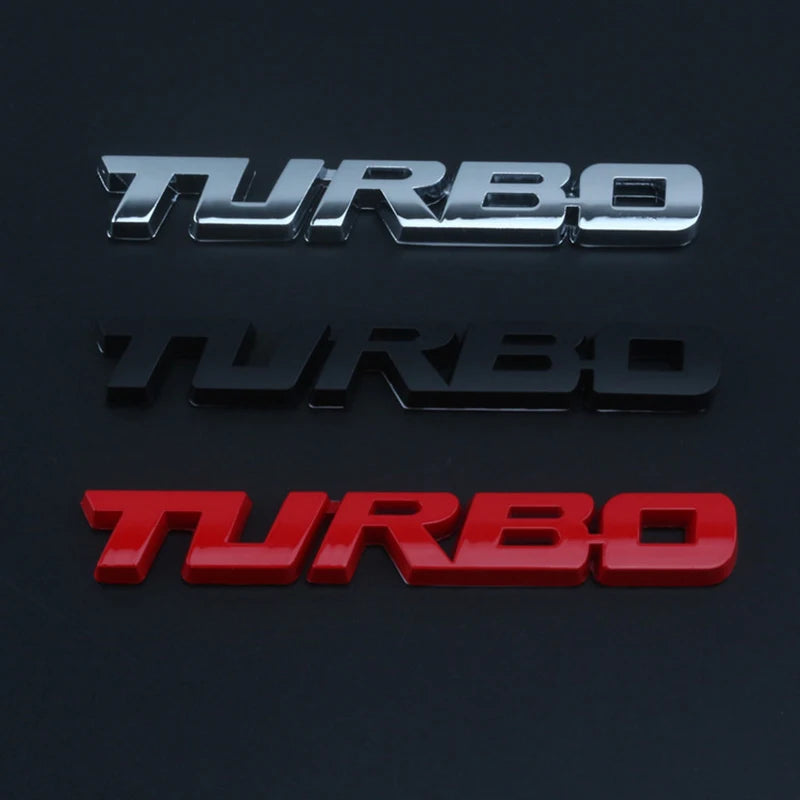 Turbocharged Metal Alloy 3D Car Sticker Badge - Onlytenbucks.com