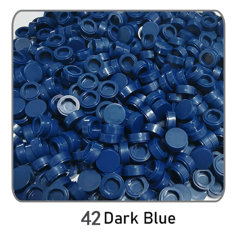 1000Pcs Tile 1x1 Round Building Blocks | 52 Color DIY Educational Creative Toy Set alternate view