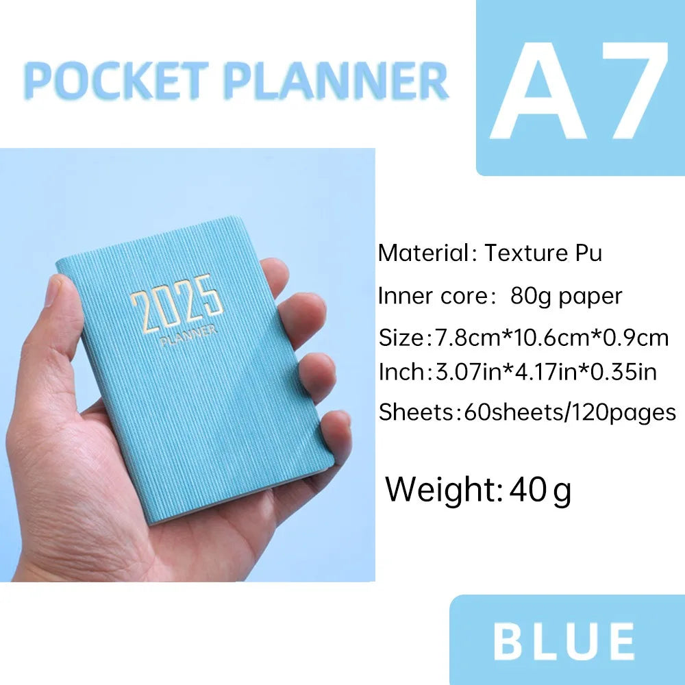 Portable A7 2026 Agenda Book – Pocket Weekly Planner with Calendar