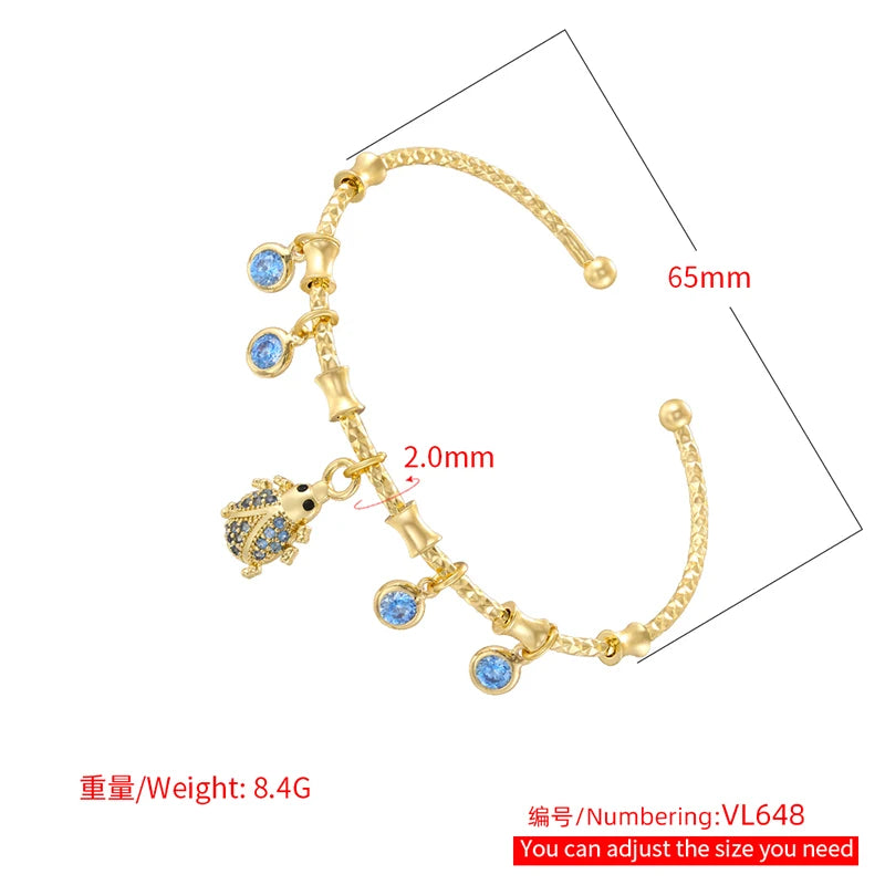 Candy Bracelet Ladies Golden Color Romantic Round Charm Bracelet Ladies Birthday Gift lifestyle view