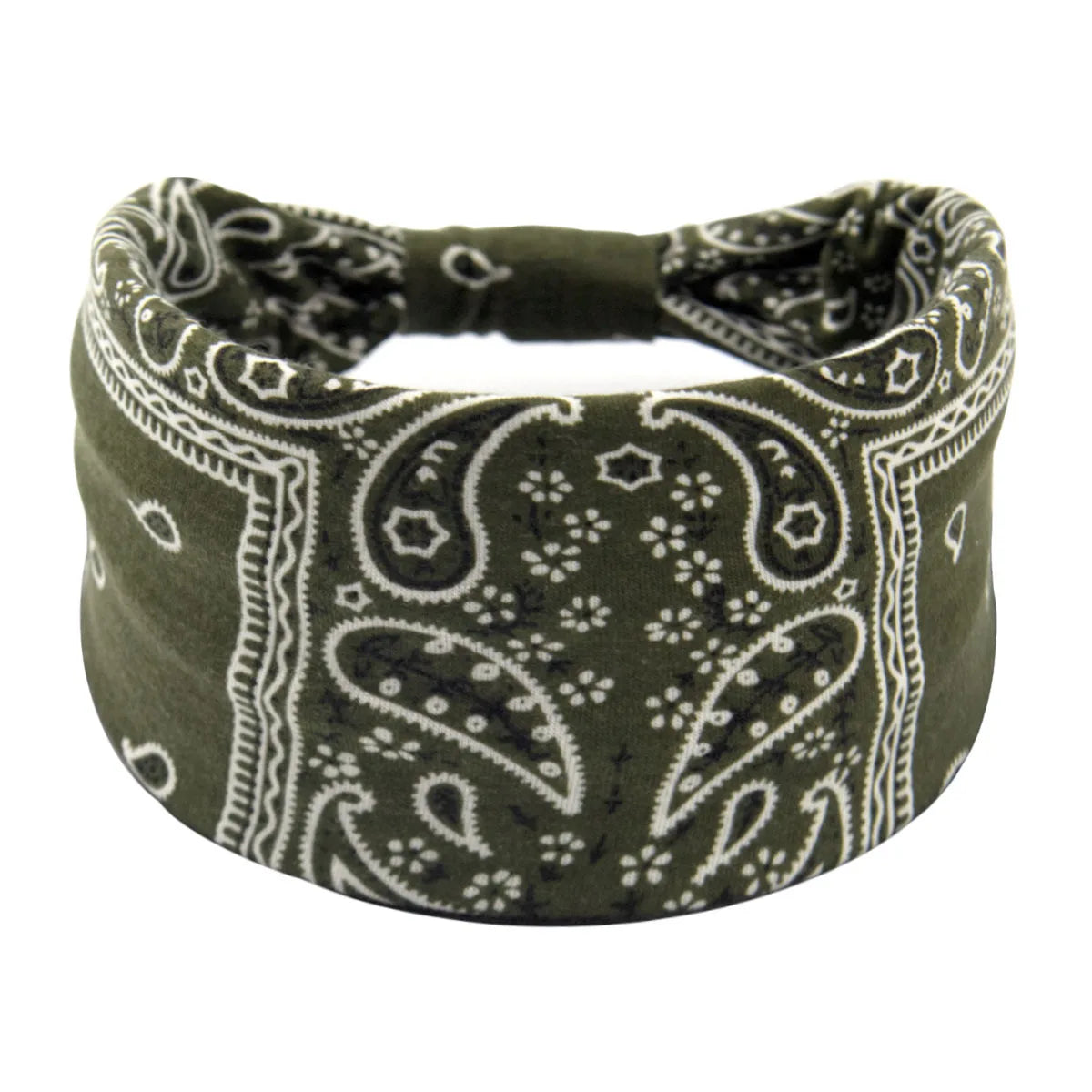 Bohemian Soft Twist Knotted Wide Edge Headband Women Sports Soft Yoga Turban Bandana H close-up view