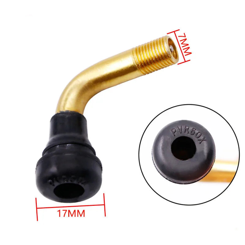 PVR50 PVR60 PVR70 90° Rubber Tubeless Valve Stem additional angle